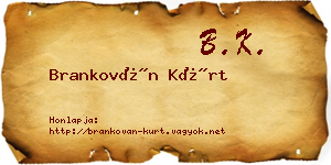 Brankován Kürt névjegykártya